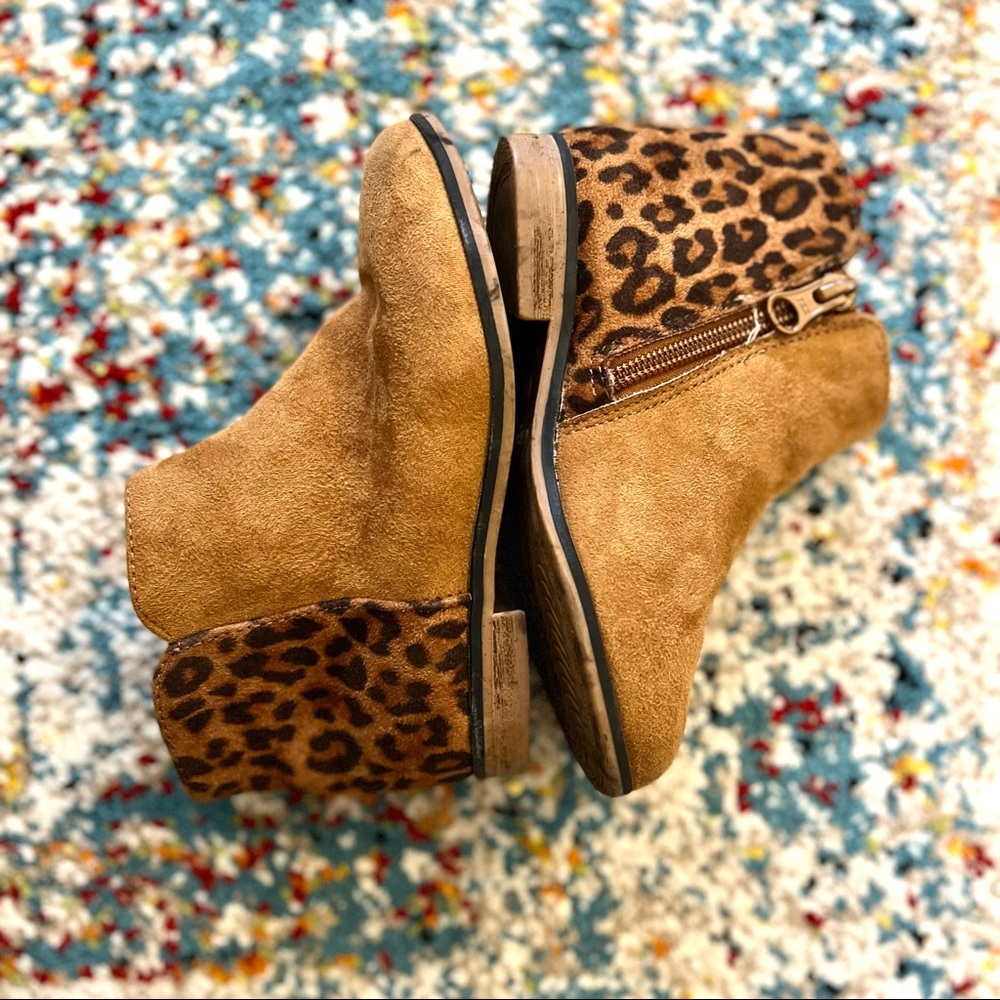 Girls Animal Print Booties sz 10